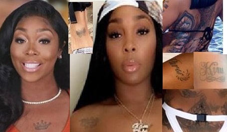 A picture of all tattoos of Sierra Gates.